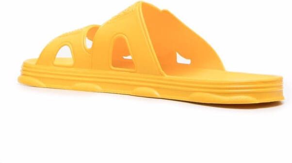Gcds logo-strap sandals Yellow