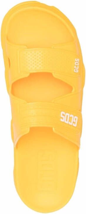 Gcds logo-strap sandals Yellow
