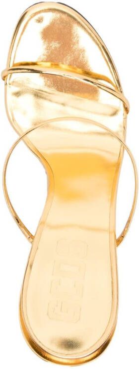 Gcds metallic 105mm heeled sandals Gold