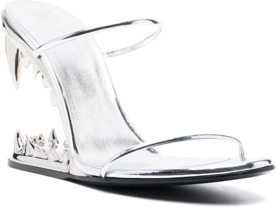 Gcds metallic 105mm heeled sandals Silver