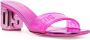 GCDS 70mm metallic logo sandals Pink - Thumbnail 2