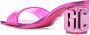 GCDS 70mm metallic logo sandals Pink - Thumbnail 3