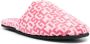 Gcds monogram-pattern round-toe slippers Pink - Thumbnail 2