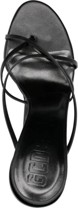 Gcds Morso 100mm leather mules Black