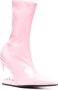 Gcds Morso 110mm leather boots Pink - Thumbnail 2