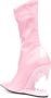Gcds Morso 110mm leather boots Pink - Thumbnail 3