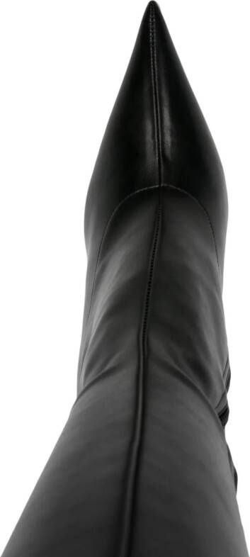 Gcds Morso 110mm leather knee-length boots Black