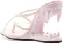 Gcds Morso 110mm leather thong sandals Pink - Thumbnail 3