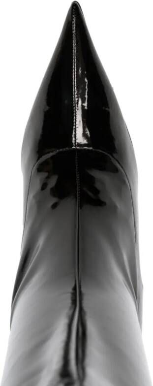 Gcds Morso 120mm vinyl ankle boots Black