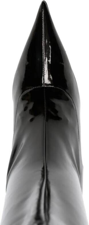 GCDS Morso 120mm vinyl ankle boots Black