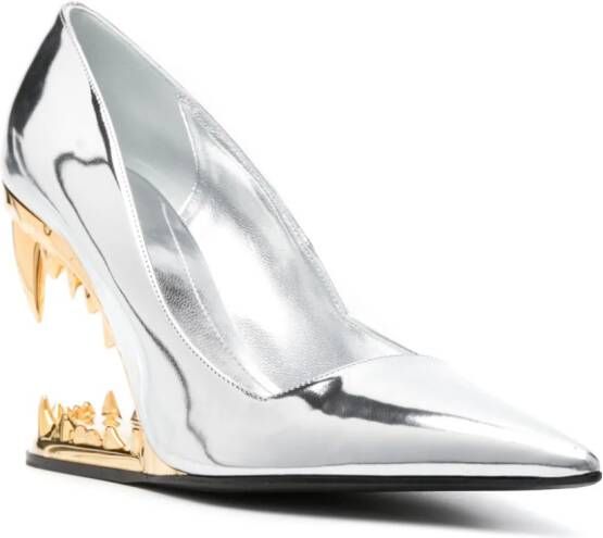Gcds Morso Mirror 111mm sculpted-heel pumps Silver