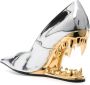 Gcds Morso Mirror 111mm sculpted-heel pumps Silver - Thumbnail 3