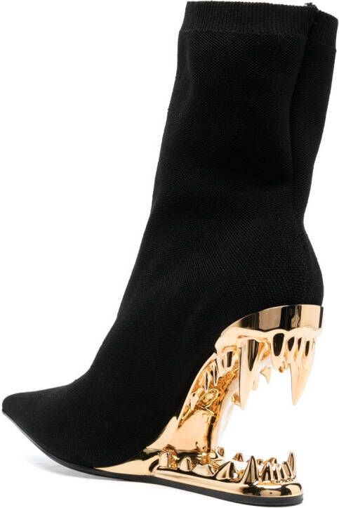 GCDS Morso pointed-toe ankle boots Black