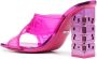 GCDS translucent criss-cross sandals Pink - Thumbnail 3