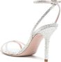 Gedebe 110mm crystal-embellished leather sandals Silver - Thumbnail 3