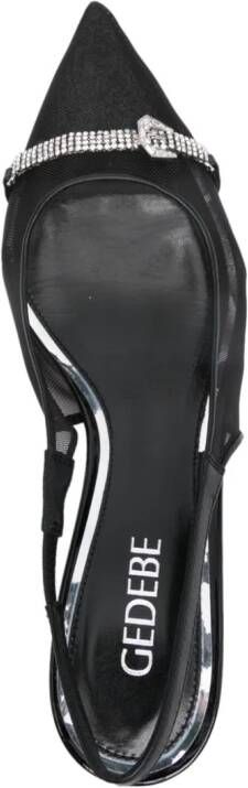 Gedebe 50mm crystal-embellished slingback sandals Black