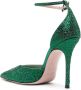 Gedebe 80mm crystal-embellished pumps Green - Thumbnail 3