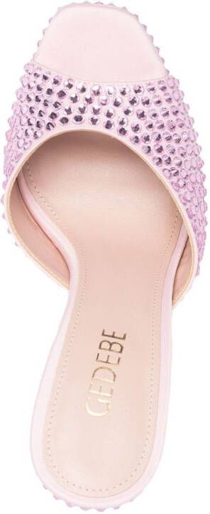 Gedebe crystal-embellished 150mm sandals Pink