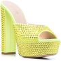 Gedebe crystal-embellished 150mm sandals Yellow - Thumbnail 2