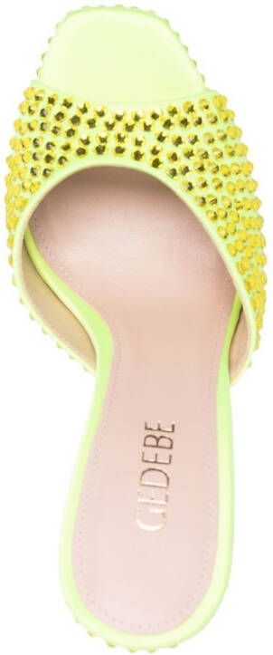 Gedebe crystal-embellished 150mm sandals Yellow
