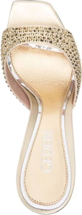 Gedebe Dita 95mm crystal-embellished sandals Gold