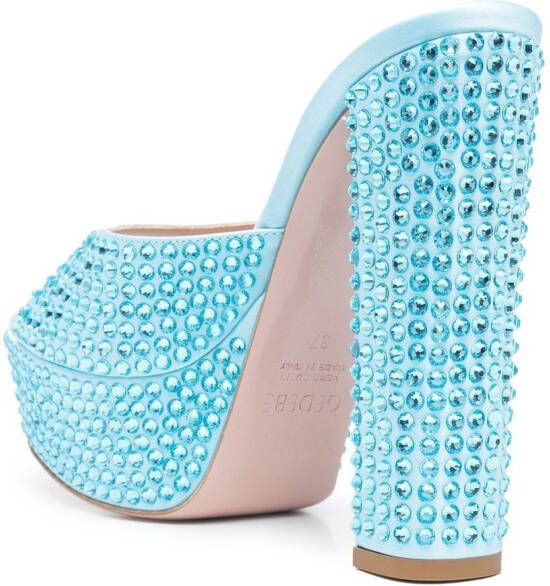 Gedebe Jerry crystal-embellished platform sandals Blue