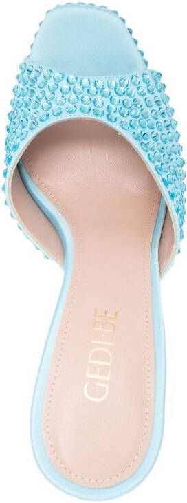 Gedebe Jerry crystal-embellished platform sandals Blue