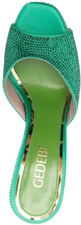 Gedebe Jery 145mm chain-embellished sandals Green