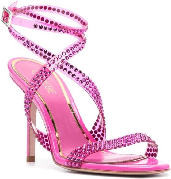 Gedebe Kim 100mm embellished sandals Pink