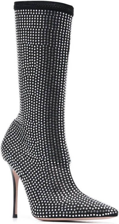 Gedebe Logan crystal-embellished boots Black