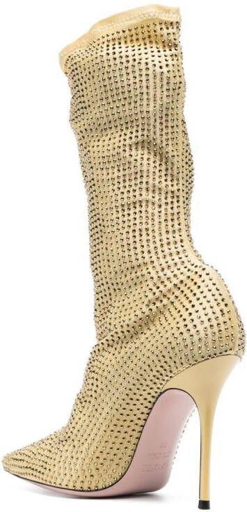 Gedebe Logan crystal-embellished boots Yellow