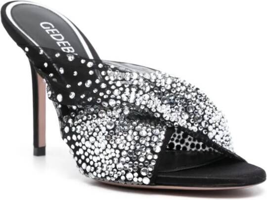 Gedebe Mariel 100mm crystal-embellished sandals Black