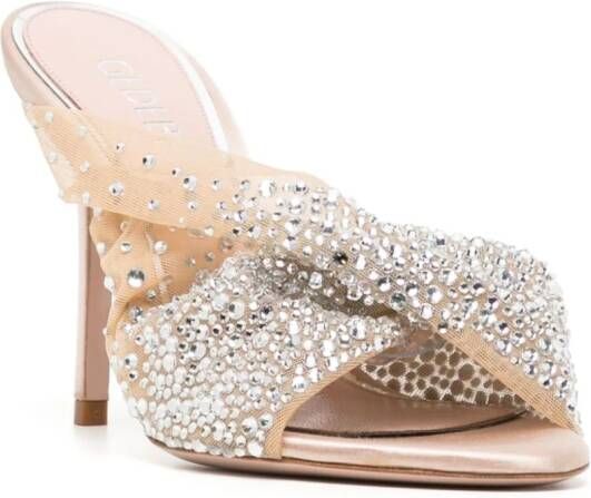 Gedebe Mariel 90mm crystal-embellished sandals Pink