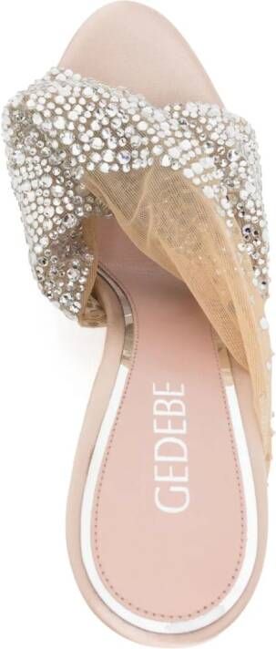 Gedebe Mariel 90mm crystal-embellished sandals Pink