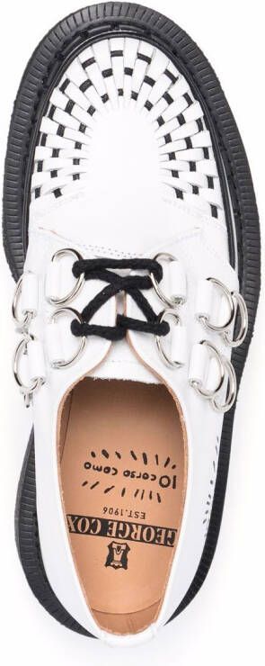 George Cox x 10 Corso Como D-ring embellished creepers White