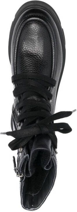 Geox 45mm Vilde lace-up leather boots Black