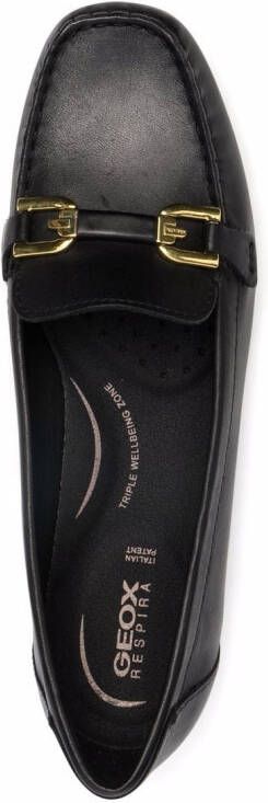 Geox Annytah leather loafers Black
