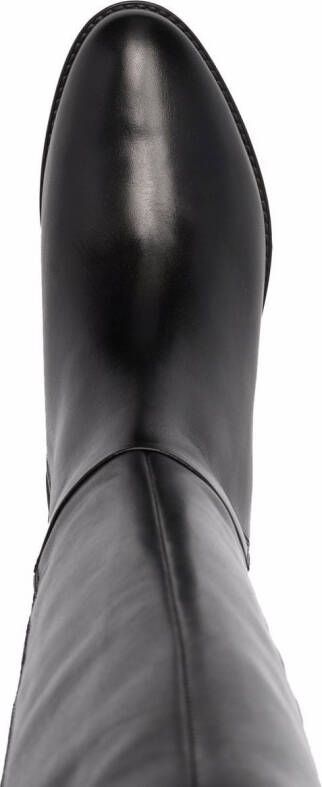 Geox calf-high leather boots Black