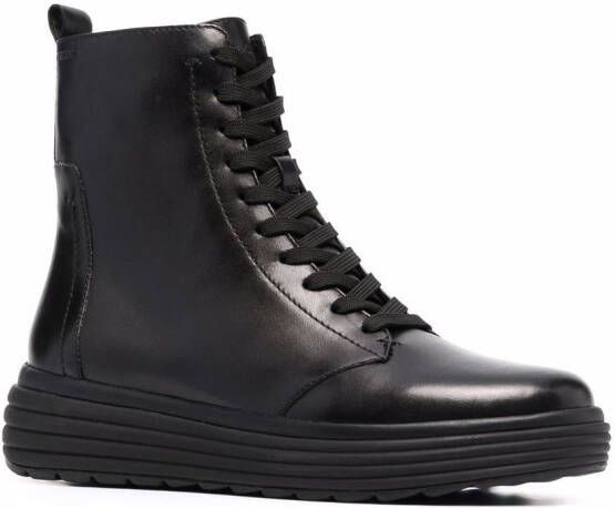Geox chunky lace-up boots Black
