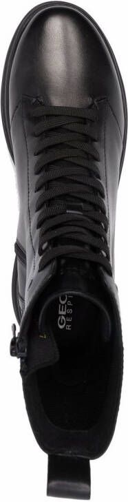 Geox chunky lace-up boots Black