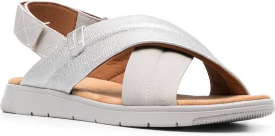 Geox Dandra leather sandals Grey