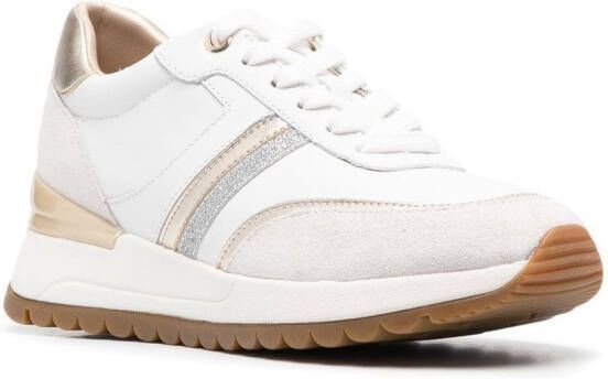 Geox Desya metallic-effect sneakers White