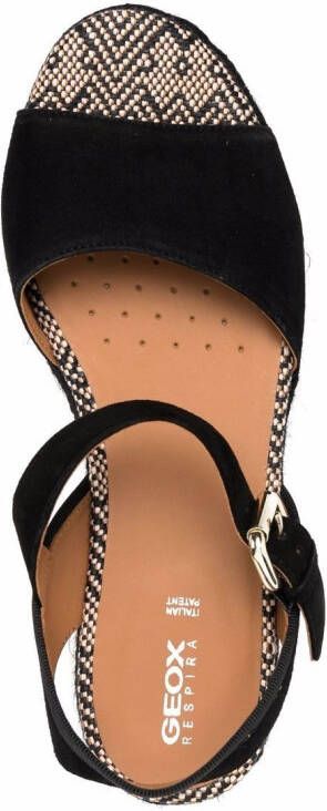 Geox Eolie flatform sandals Black