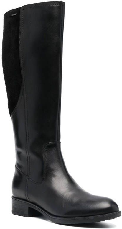 Geox Felicity leather-suede boots Black