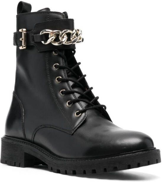 Geox Hoara leather ankle boots Black