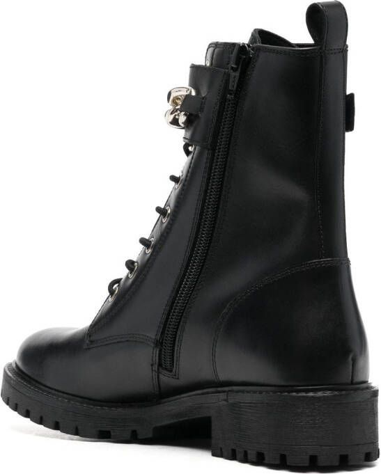 Geox Hoara leather ankle boots Black