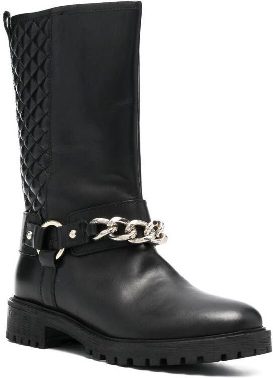 Geox Hoara quilted-panel boots Black