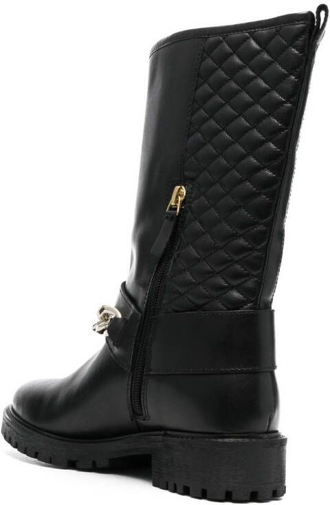 Geox Hoara quilted-panel boots Black