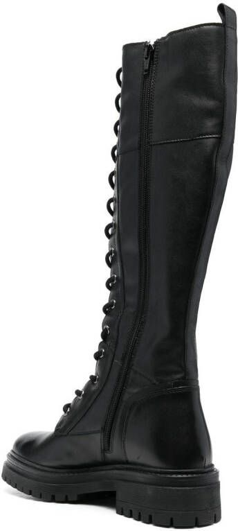 Geox Iridea leather calf boots Black