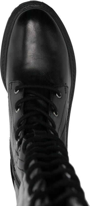 Geox Iridea leather calf boots Black